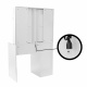 Aga Dressing Table with Mirror and LED Lighting + Stool Matte White