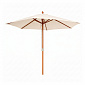 Linder Exclusiv Garden Parasol with Wooden Frame 300 cm Beige