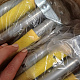 Aga 2x Garden Reclining Sun Lounger with Canopy Yellow 6DAZ605 - SECOND QUALITY