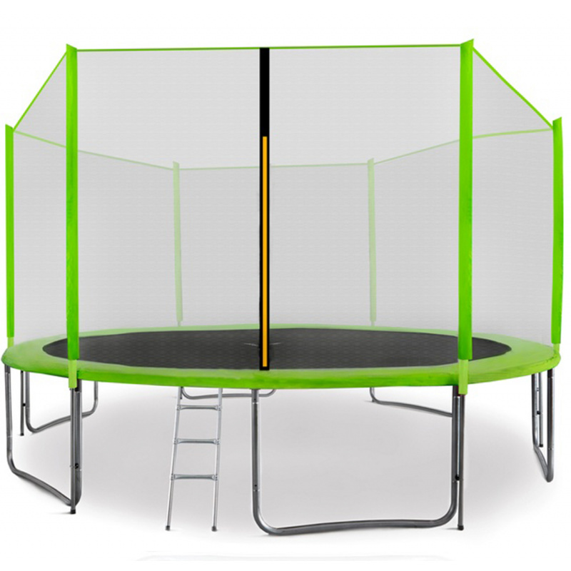 Aga SPORT PRO Trampoline 400 cm Light Green + protective net + ladder + shoe pocket