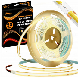 COB Neon LED Strip 24V - 480D - 9W/m - IP20 - 50m - 990lm - warm color