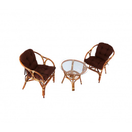 Aga Rattan set SITA Honey Dark Brown