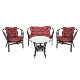 Aga Ratan Set Bahama Dark Brown/Red