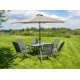Linder Exclusiv Tilting parasol 250 cm Grey-brown