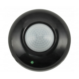 LED PIR motion sensor 360° adjustable - black