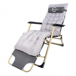 L66H1 FOLDING GARDEN LOUNGE CHAIR + CUSHION