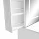 Aga Dressing Table with Mirror and LED Lighting + Stool Matte White