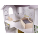 Aga Wooden dollhouse with furniture 70 cm Grey