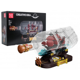 Pirate Ship Red in a Bottle Brick Set 885pcs.