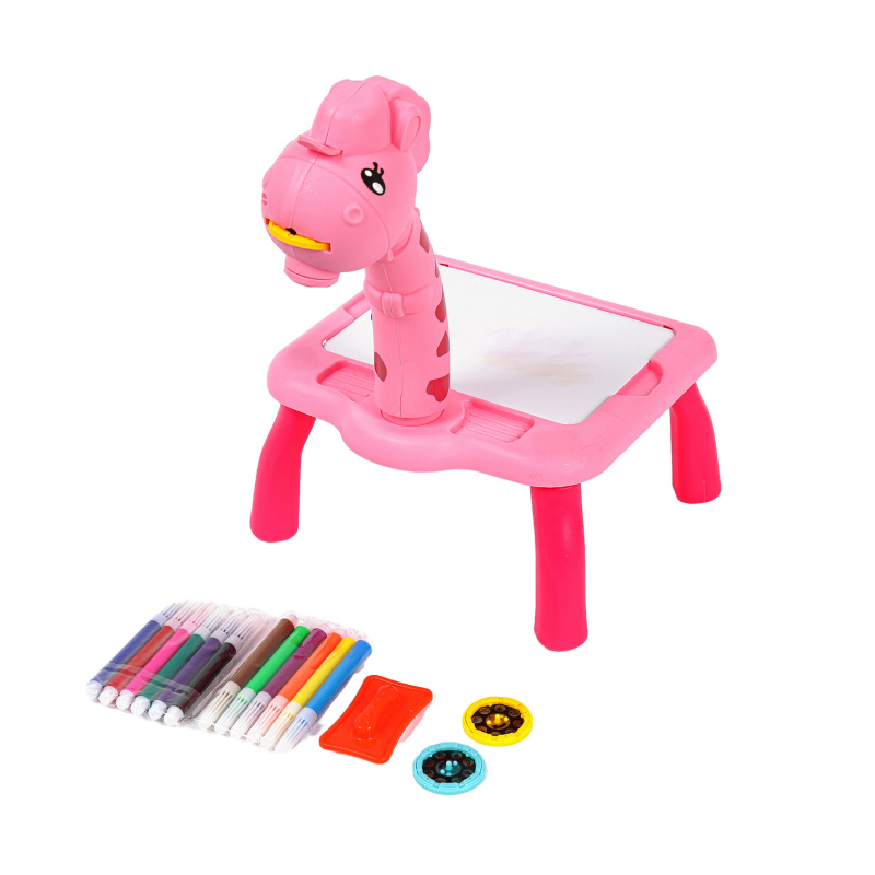 Aga4Kids Children's Drawing Projector with Markers and Templates Pink