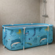 Aga Folding Portable Bathtub 120x60x50 cm Light Blue