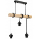 Hanging Ceiling Light LED Wooden Beam 3xE27 Loft Chandelier Brilliant Wood