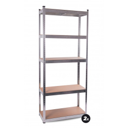 Aga 2x Metal Shelf 174x75x30 cm 5 Shelves