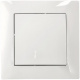 Single-pole switch for flush mounting, white