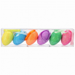 Brocade polystyrene eggs 6 pcs.