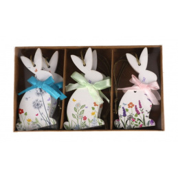 Wooden hanging Easter bunnies