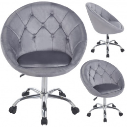 Elegant swivel chair RUNDO - grey