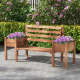 Aga Garden Bench with Planters 184x59x95 cm