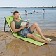 Linder Exclusiv Folding Beach Lounger Green