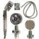 Aga Hand Shower with Turbine and Hose Silver