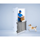 Rolling safety barrier 160 x 85 cm Grey Ruhhy 19381