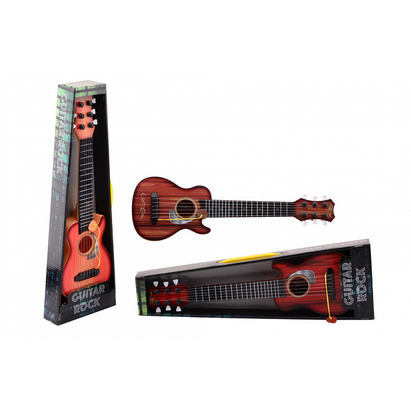 Rock guitar with 6 metal strings 45 cm