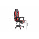 Aga Office chair Black - Red with footrest