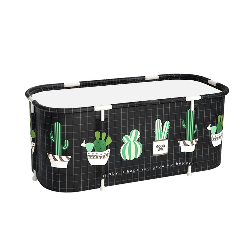 Aga Foldable Portable Bathtub 115x60x50 cm Black