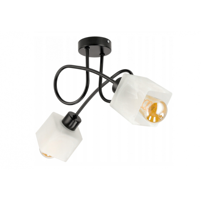 LED ceiling lamp LOFT - 2xE27 - KUBEK WHITE