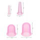 Chinese silicone cups with massager - set