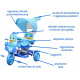 3-Wheel Balance Bike for Kids Kačenka Blue + Sounds + Canopy + Barrier + Footrest + Handle + Storage Space