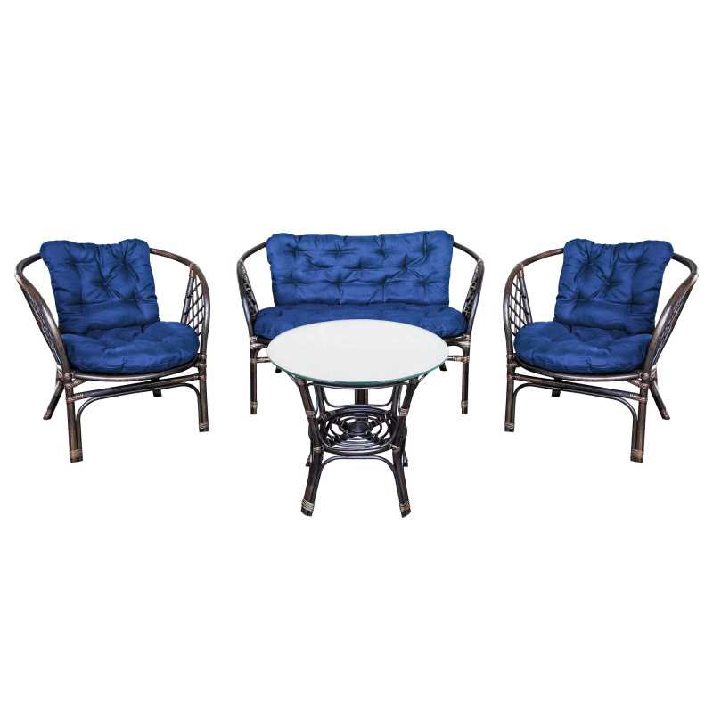 Aga Ratan Set Bahama Dark Brown/Blue