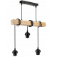 Hanging Ceiling Light LED Wooden Beam 3xE27 Chandelier Wire Ball