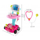 Medical trolley with ECG examination pink ISO 8245
