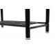 Clothes rack with three shoe shelves black ISO 15744