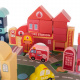 Wooden blocks with mat city 100 pcs Kruzzel 19159