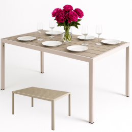 Aluminum garden table - rectangular