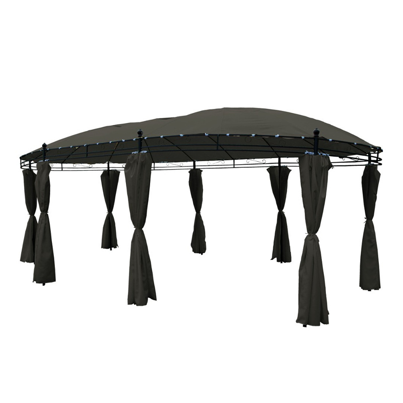 Aga Garden gazebo PAVILON OVAL MC3631 Dark Grey