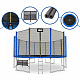 Aga SPORT PRO Trampoline 500 cm Blue + Safety Net + Ladder + Shoe Pocket
