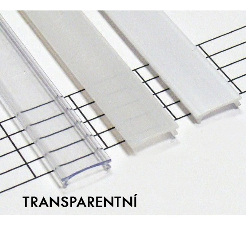 Transparent diffuser KLIK for profiles A, B, C, 1m