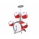Drum set for children with cymbals IN0141