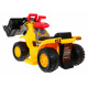 Battery-powered bulldozer for kids Rider + helmet + movable bucket + sounds