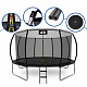 Aga SPORT EXCLUSIVE Trampoline 366 cm Black + protective net + ladder
