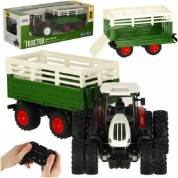 RC remote-controlled agricultural tractor with trailer pilot farm present 2.4G 3.7V 500mAh