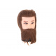 Aga Barber training - head with beard BARBER brown