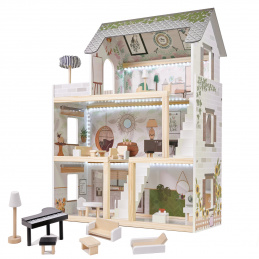 Aga LULILO Wooden dollhouse FLORO LED