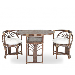 Aga Rattan set VULPES Choco White