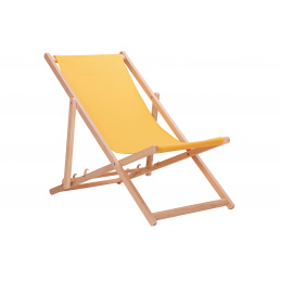 Aga Wooden Folding Deck Chair Yellow