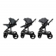 Kiduku Combined Stroller 3-in-1 Grey/Black
