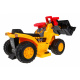 Battery-powered bulldozer for kids Rider + helmet + movable bucket + sounds